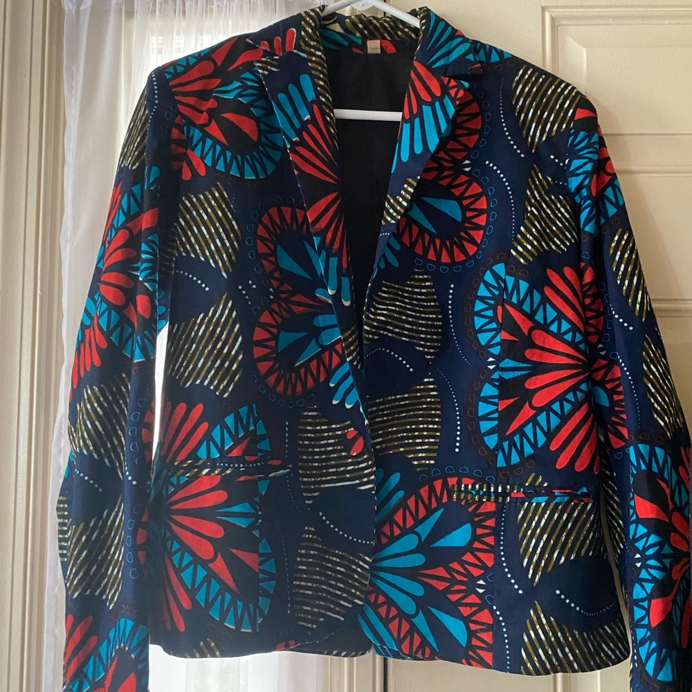 Blazer African fabric wax print Ankara Pattern